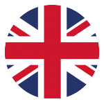 Bandera inglesa en círculo