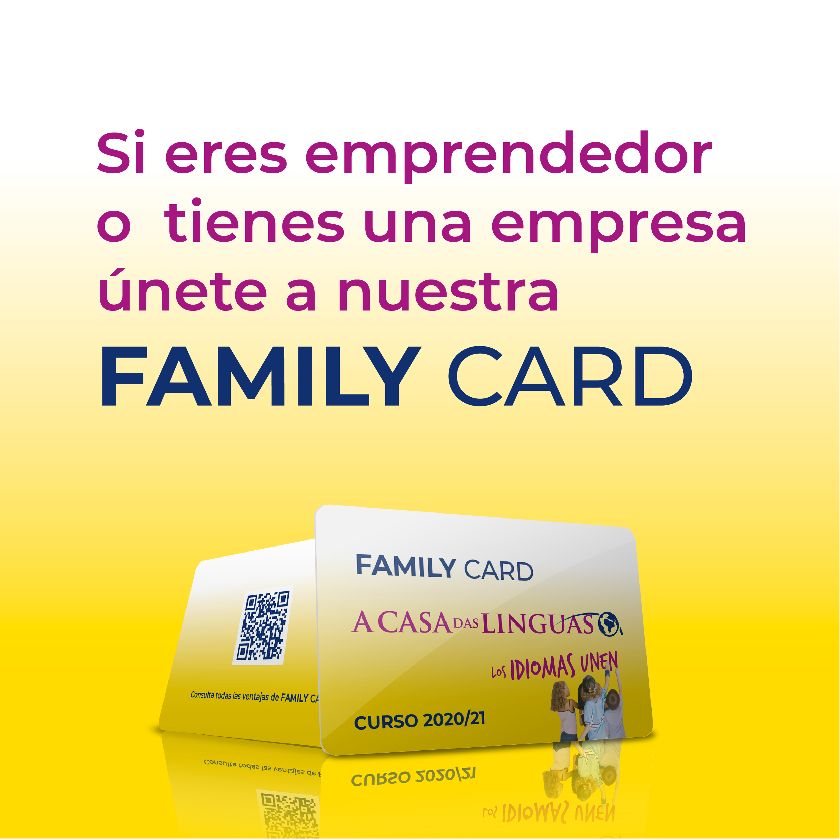 Pop up presentación de Family Card